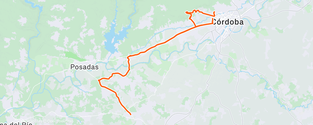 Map of the activity, Afternoon Ride