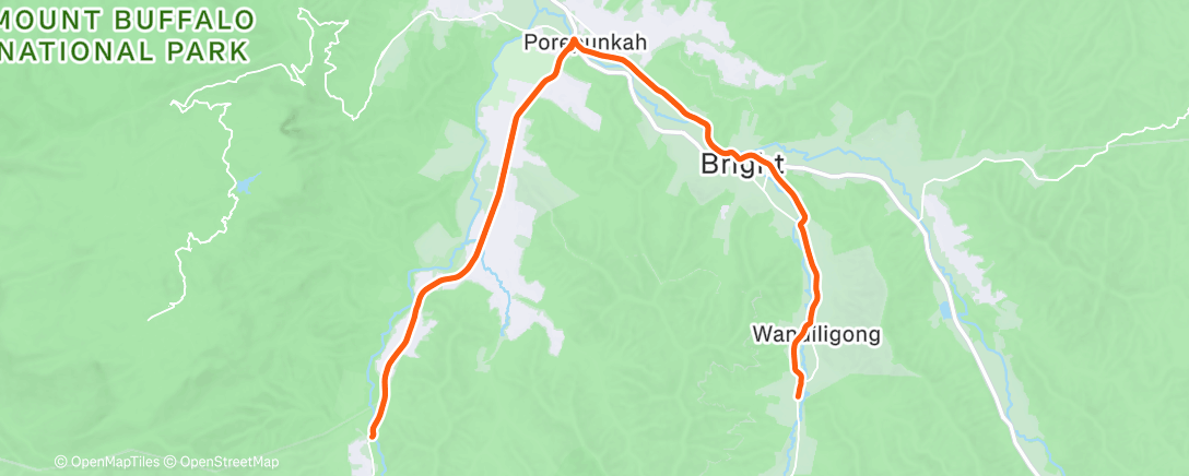 Mappa dell'attività Morning Ride