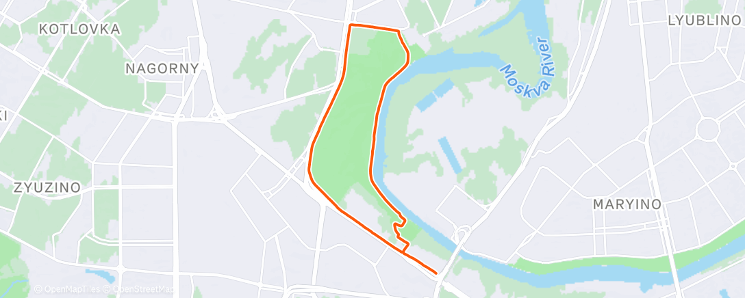 Map of the activity, Утренний забег