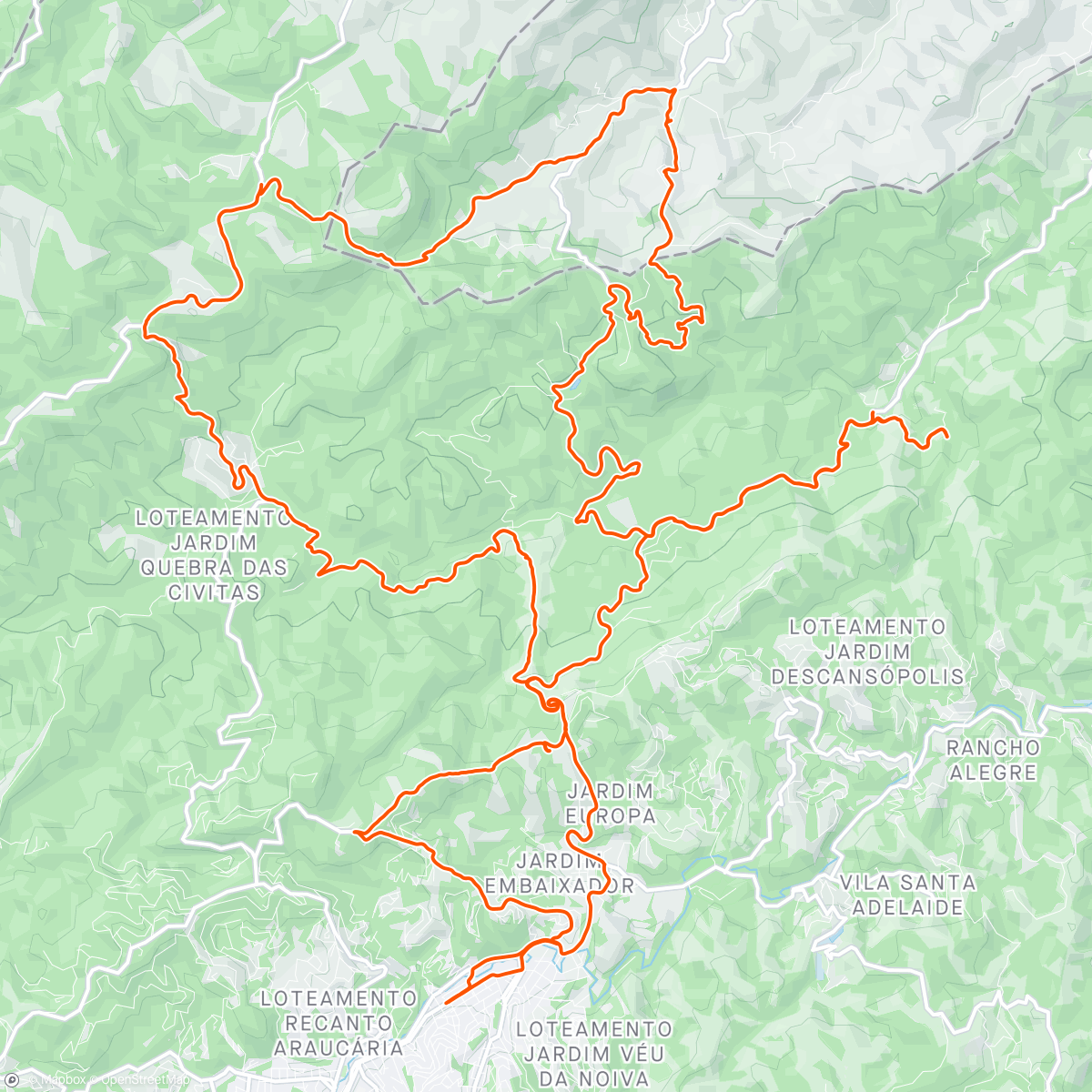 Map of the activity, Campos Jordão