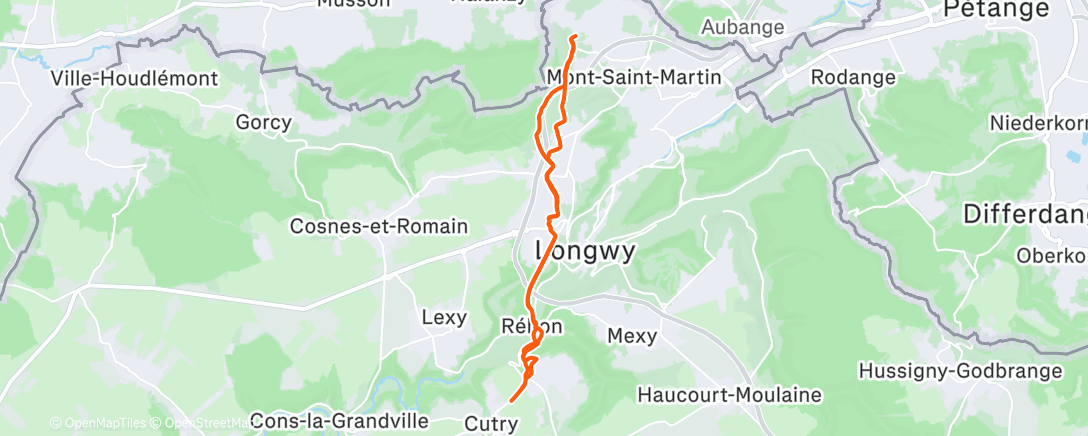 Карта физической активности (Aller - retour chez mes parents, pour voir mon père et le gros Aldo ❤️)