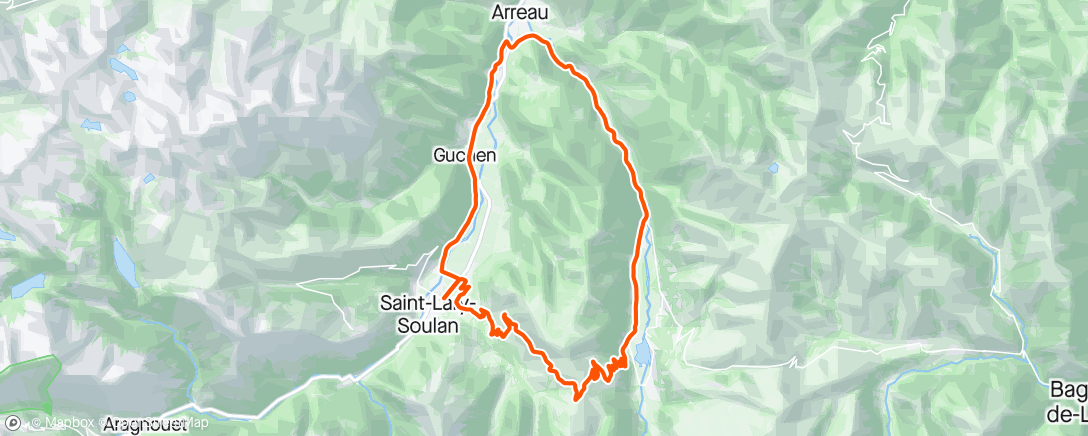 Map of the activity, Pyreneeën dag 5