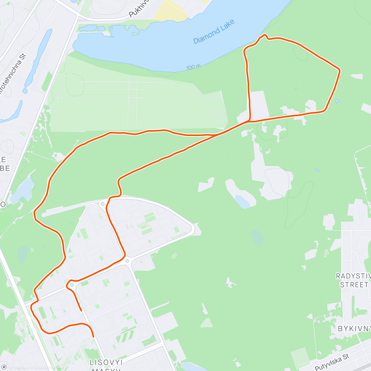 Map of the activity, Trail Run