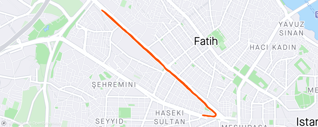 Map of the activity, First run in Istanbul 🇹🇷