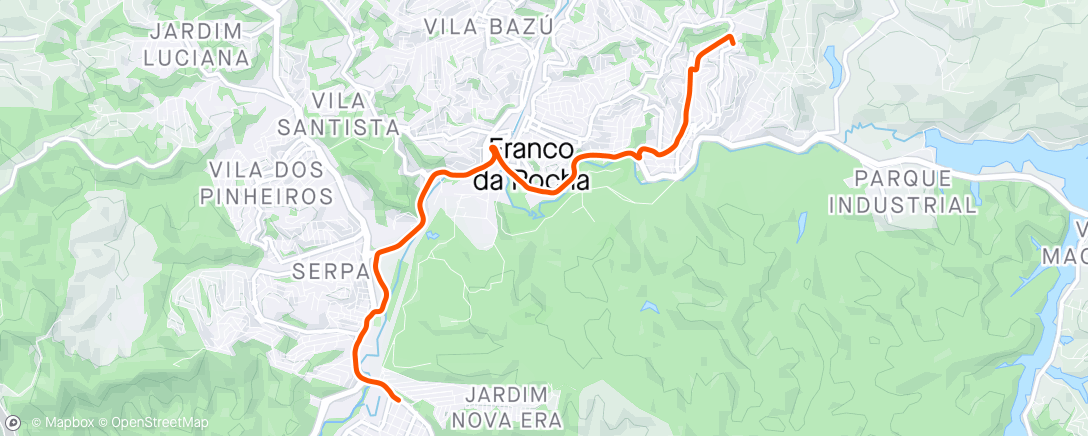 Map of the activity, Noite Passeio