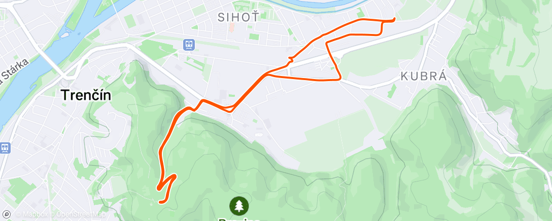 Map of the activity, Kukučínka pred dažďom👌