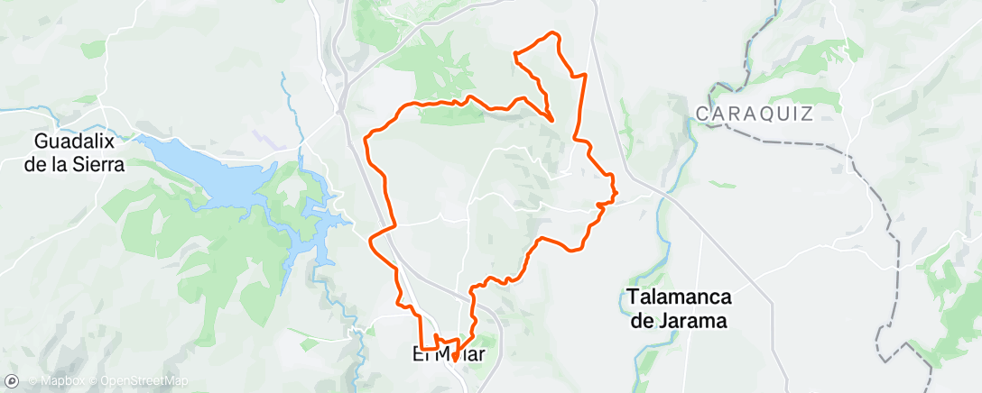 Map of the activity, Bicicleta de montaña matutina