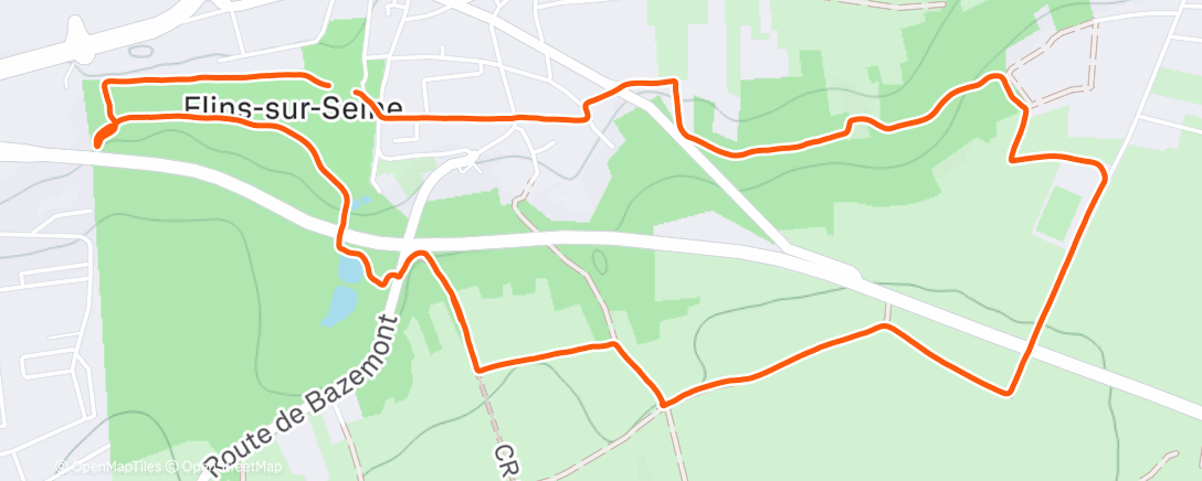 Map of the activity, Lunch Trail Run