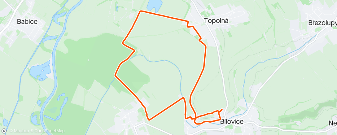 Map of the activity, Dobroběh 11km Bílovice