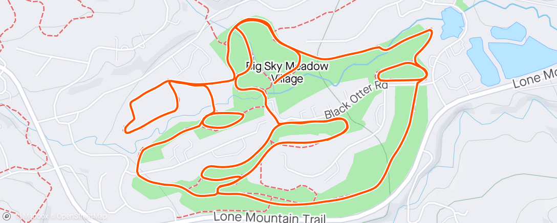 Map of the activity, Morning Ski