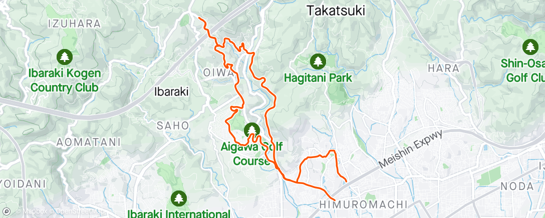 Map of the activity, 小雨ライド