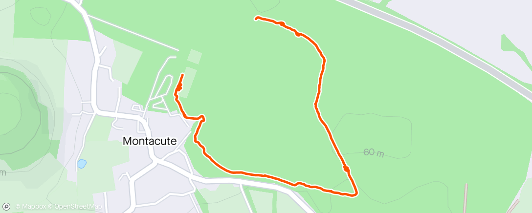 Map of the activity, Afternoon walk.