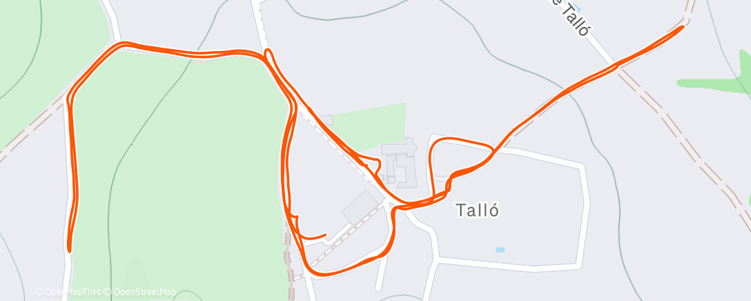 Map of the activity, Carrera de tarde