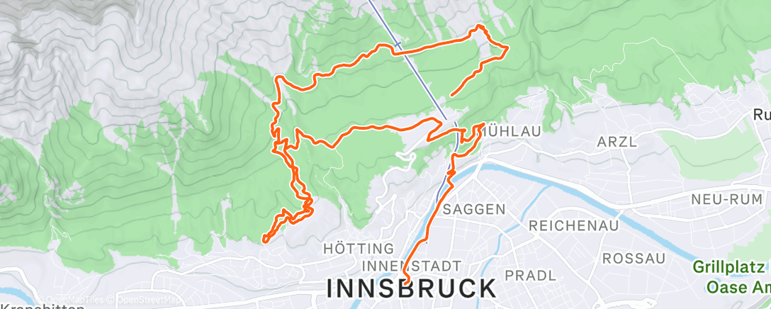 Map of the activity, Double Flat is hart