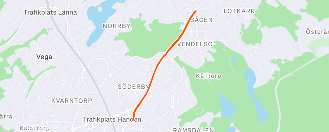 Map of the activity, Morning Nordic Ski