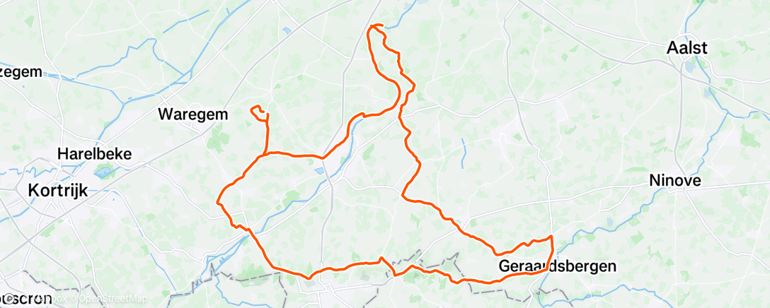 Map of the activity, Morning Ride