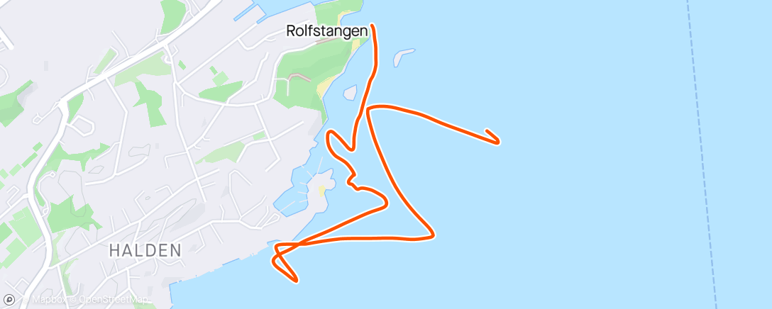 Map of the activity, First windsurf , wind died