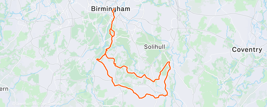 Map of the activity, CHCC Club Ride: Knowle