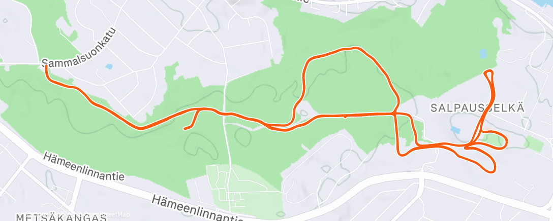 Map of the activity, Morning Nordic Ski