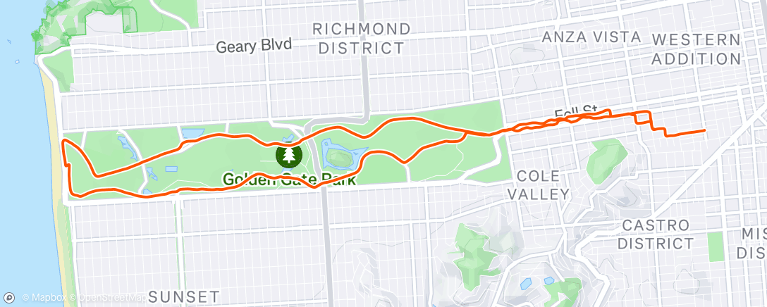 Map of the activity, Boxing Day Run