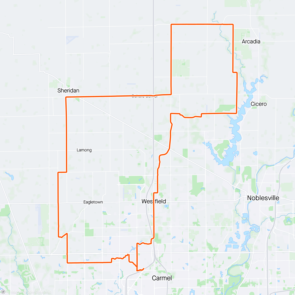 Map of the activity, Ronin Memorial Day Ride! Holy wind!