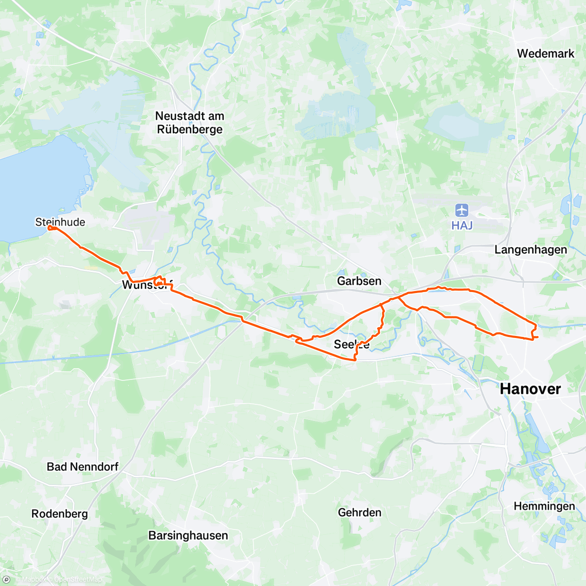 Map of the activity, Gravel-Fahrt am Nachmittag