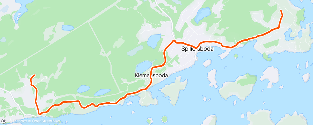 Map of the activity, Poddjogg