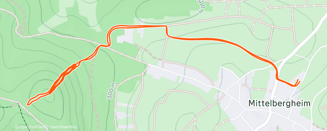 Map of the activity, Trail de nuit