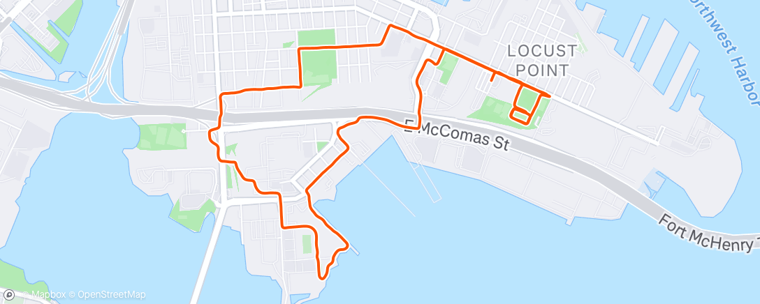 Map of the activity, Morning Run