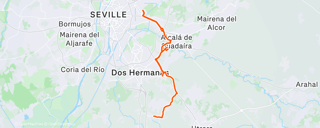 Map of the activity, ☀ Bicicleta a la hora del almuerzo