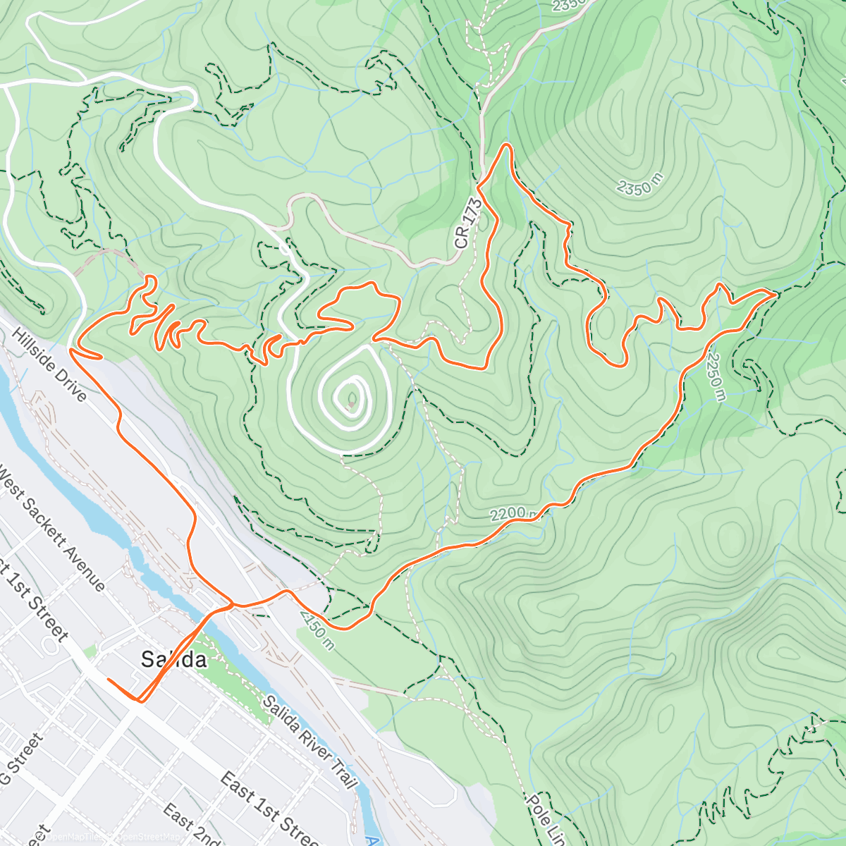 Mapa da atividade, Monday evening group run