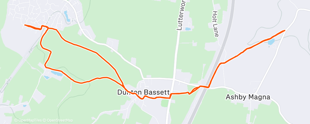 Map of the activity, Morning Trail Run