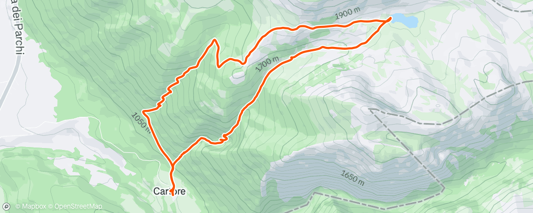 Map of the activity, Morning Hike