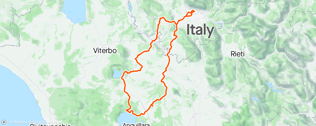 Map of the activity, Narni Scalo Civita Castellana Calcata Lago do Bolzena Sutri Lago di Vico Orte Amelia Terni