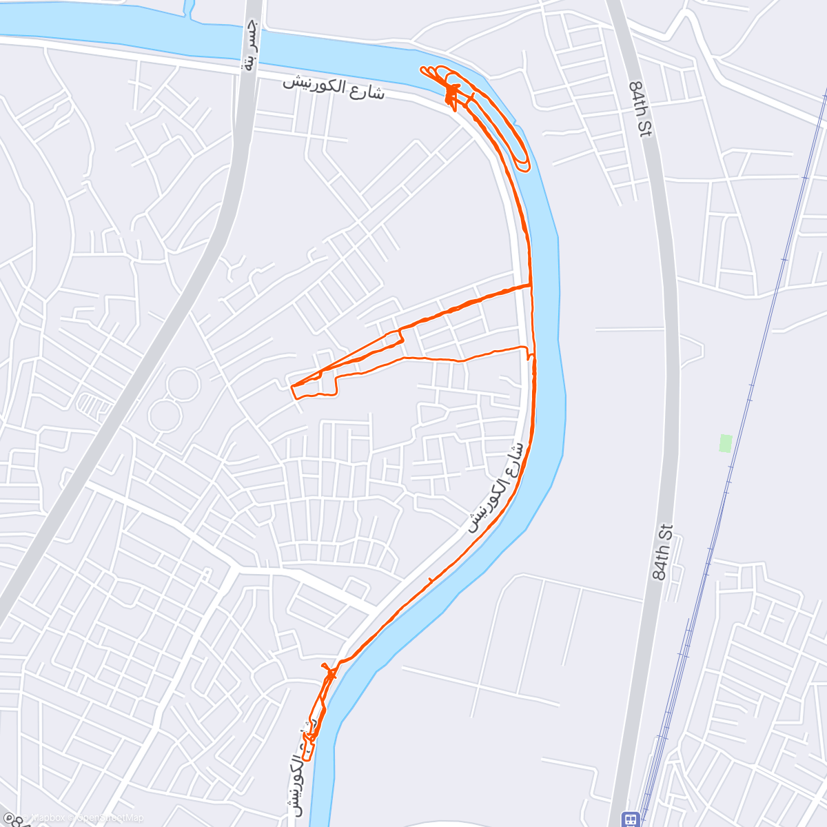 Map of the activity, On foot across Hilla-riverside of Koornish- (Iraq)(Mar 27, 2024)