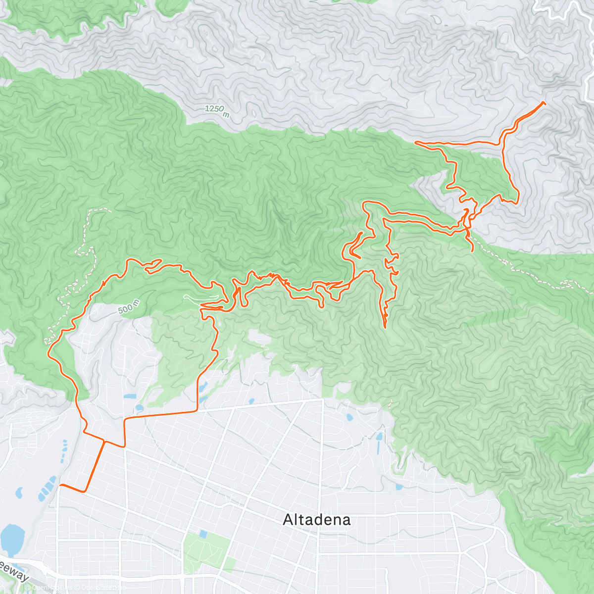 Map of the activity, Morning Mountain Bike Ride