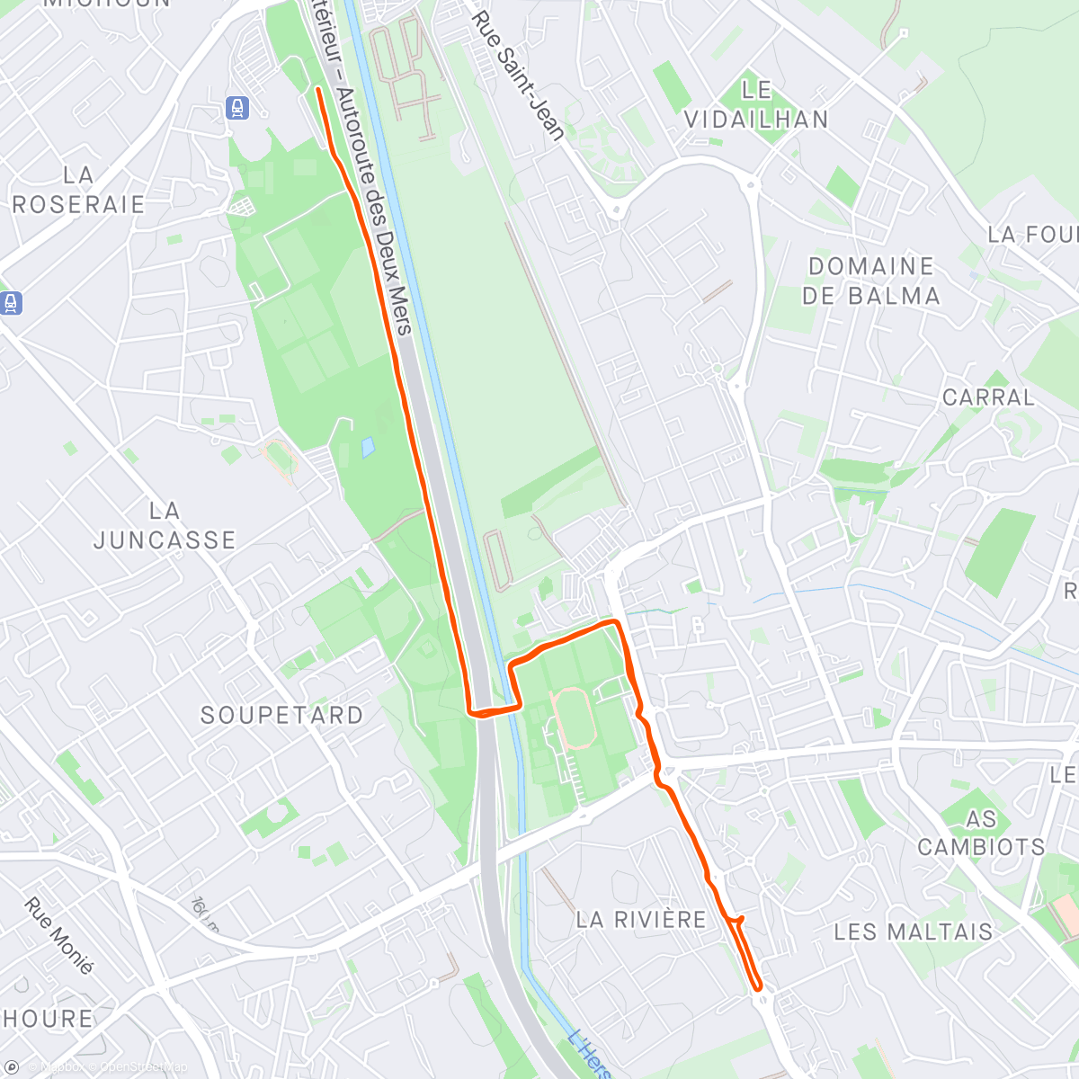 Map of the activity, Footing du dimanche 🌸
