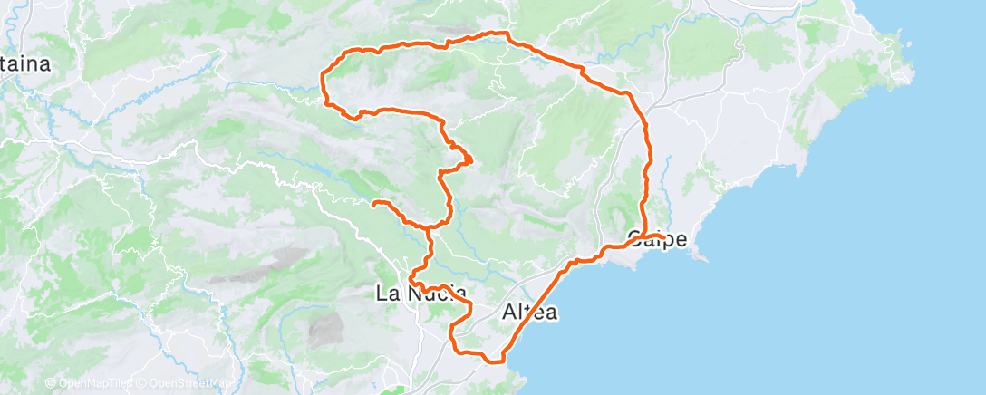 Map of the activity, Calpe 1.2