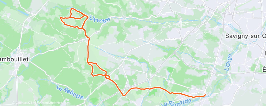 Map of the activity, Afternoon Ride