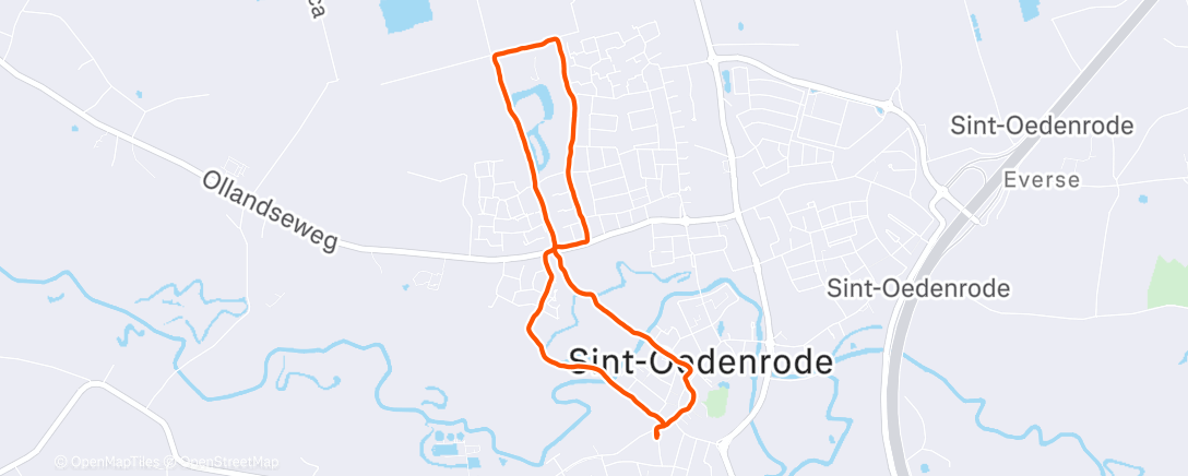 Map of the activity, Avondloop