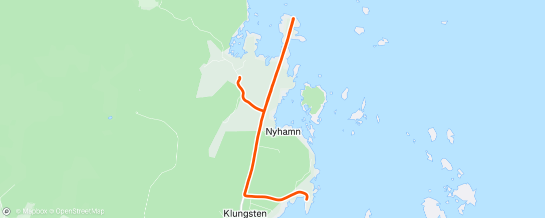 Map of the activity, Evening Run