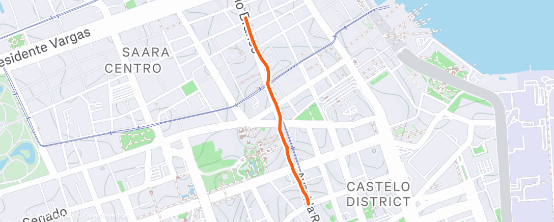 Map of the activity, Caminhada matinal