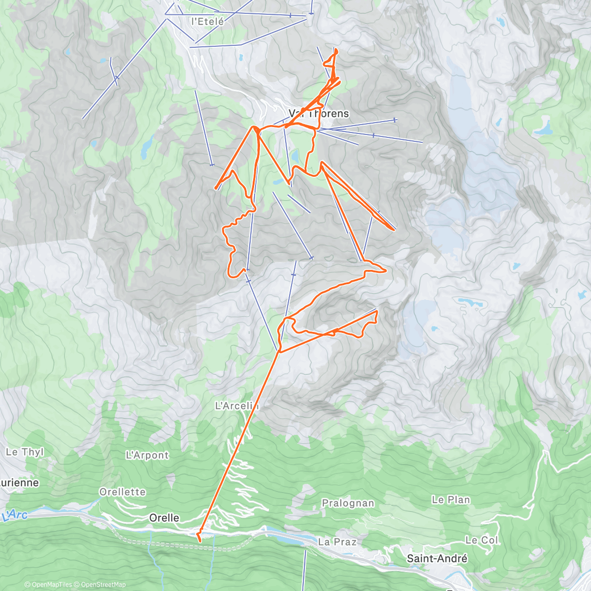 Mapa de la actividad (Morning Alpine Ski / Valtho en famille ☀️)