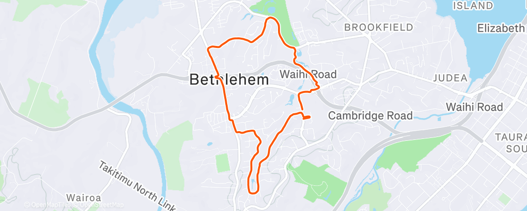 Map of the activity, Morning Run