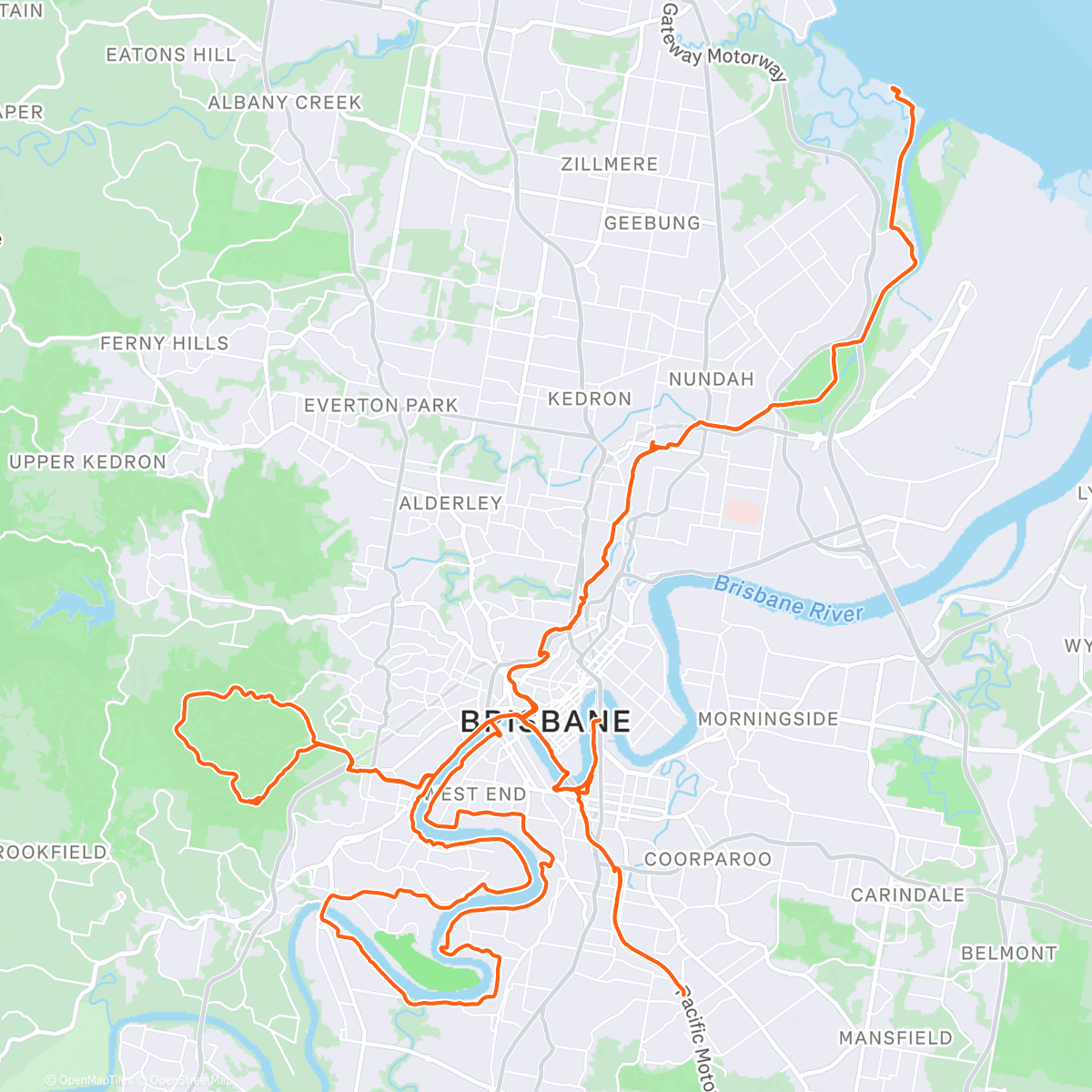 Map of the activity, Morning Ride