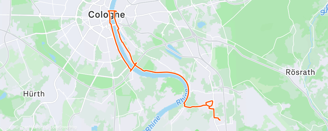 Map of the activity, I was surprised, but I always say nothing surprises me in cycling.