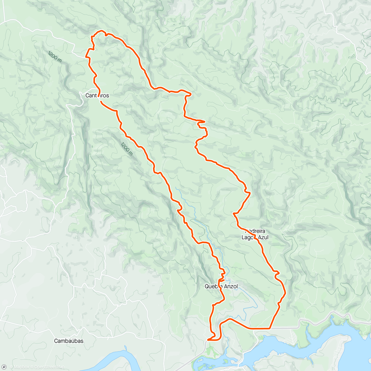 Map of the activity, Canastra E-Bike Ride