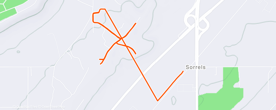 Map of the activity, Afternoon Trail Run