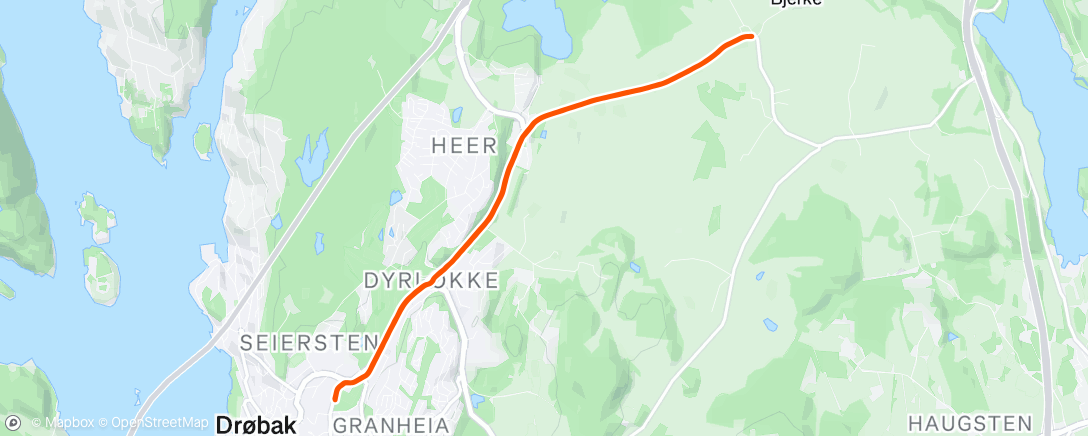 Map of the activity, Morning Run