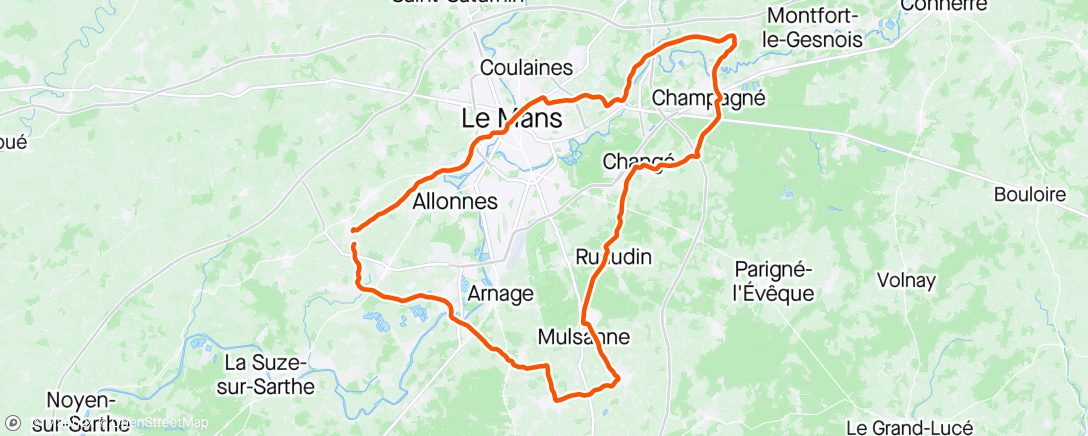 Map of the activity, Essai vélo de chrono 🚀